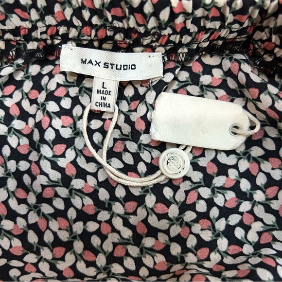 Max Studio High-Low Floral Print Boho Prairie Western Ruffle Midi Skirt. Size L - Picture 8 of 8